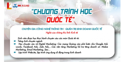 CHƯƠNG TRÌNH CHUYÊN GIA CNTT - QUẢN TRỊ KINH DOANH QUỐC TẾ