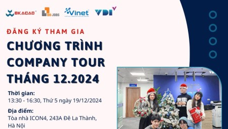 ĐĂNG KÝ THAM GIA CHƯƠNG TRÌNH COMPANY TOUR THÁNG 12 | BKACAD X VDI