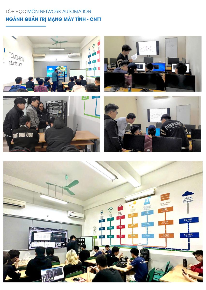 Lớp học thực hành trên thiết bị thật tại BKACAD 